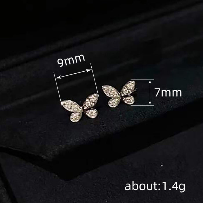 Zirconia earrings, phantom butterfly design lady earrings