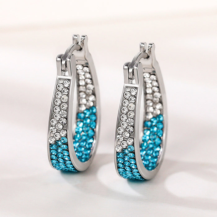 Pendientes de diamantes de colores