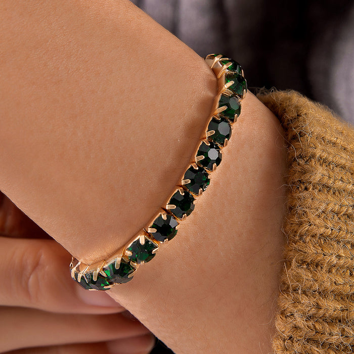 Green Gemstone Bracelet Set with Snake and Heart Design – Unique Statement Jewelry