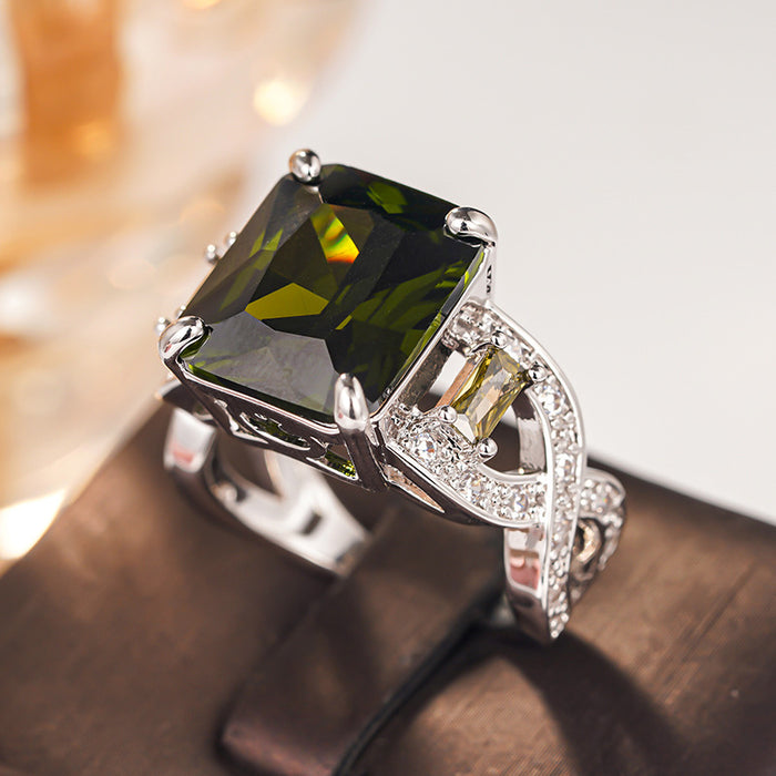 women's high-end four-claw bow single ring