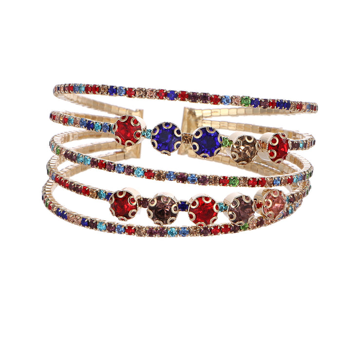 Amazon Best-Selling Bracelet - Adjustable Colored Zircon Cuff for a Stylish Look