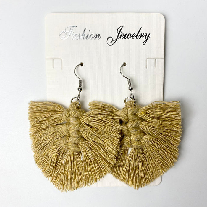 Handwoven Bohemian Tassel Earrings for Simple Ethnic Style