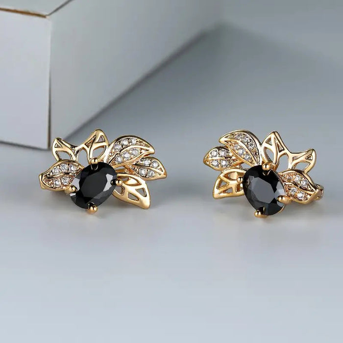 Pendientes de moda con forma de flor y pétalos