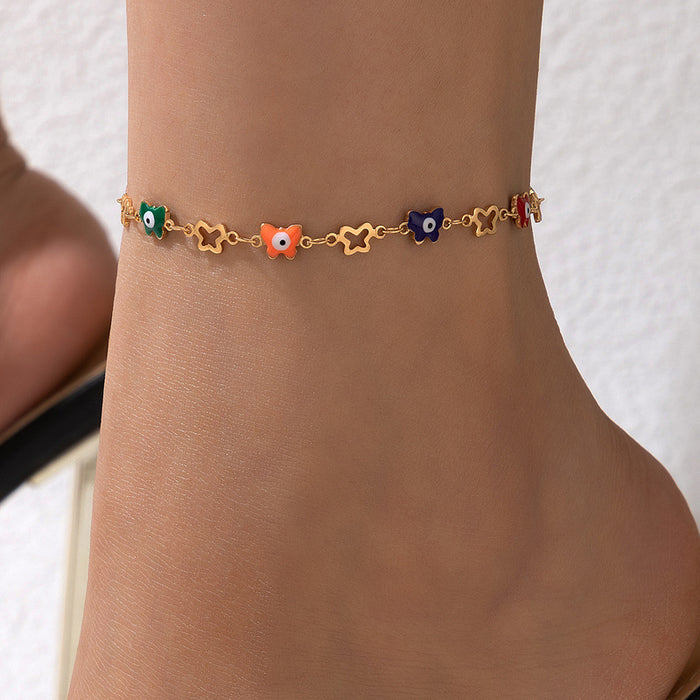 Star Tassel Anklet Set - Multilayer Woven Rope Jewelry