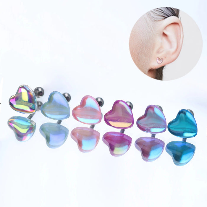 Earrings Stainless Steel Macaron Candy Color Series Earring Studs - wallojewerly 