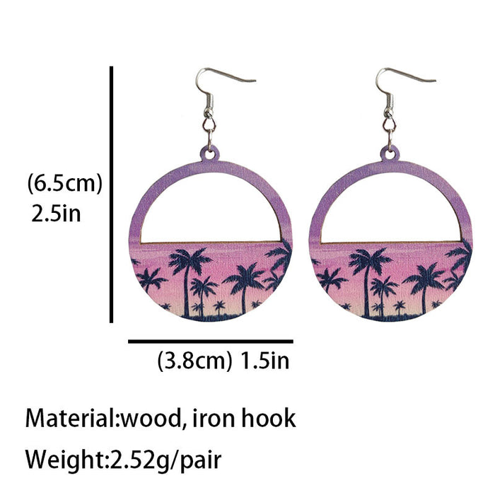 Wooden vacation earrings