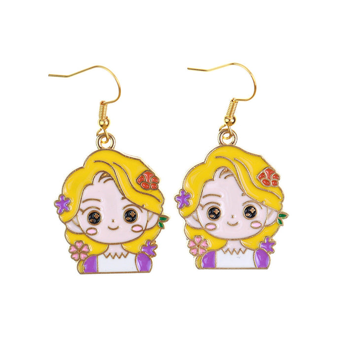 Cartoon Princess Earrings - wallojewerly 