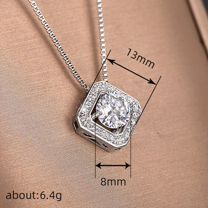 Diamond design necklace light luxury retro clavicle chain necklace