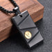 Men's Stainless Steel Square Bevel Sand Necklace - wallojewerly 