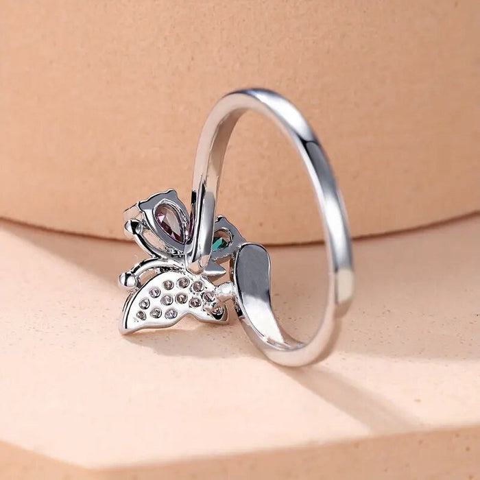 Sweet butterfly ring exquisite niche design female ring