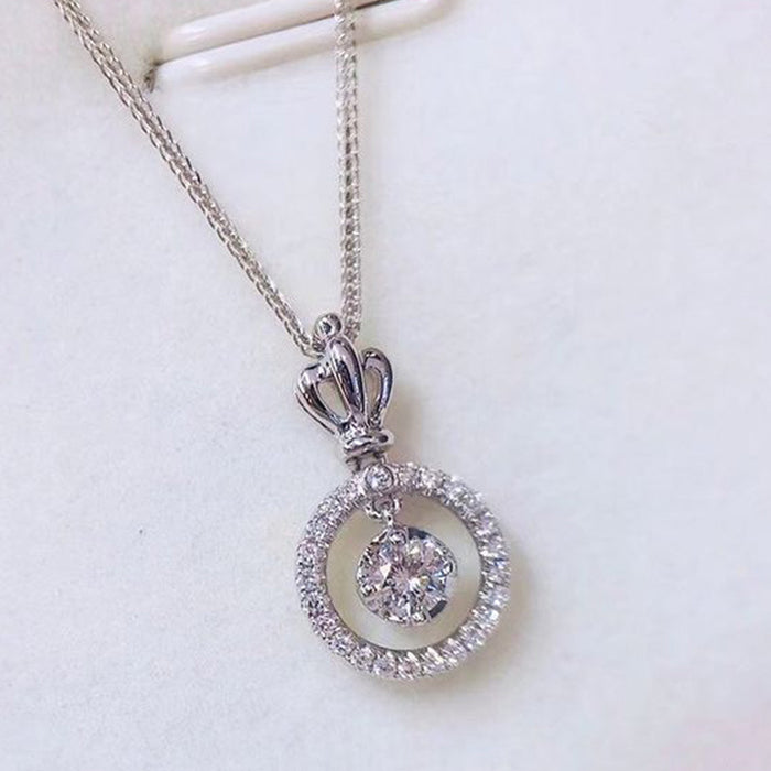 Niche design diamond pendant light luxury versatile clavicle chain