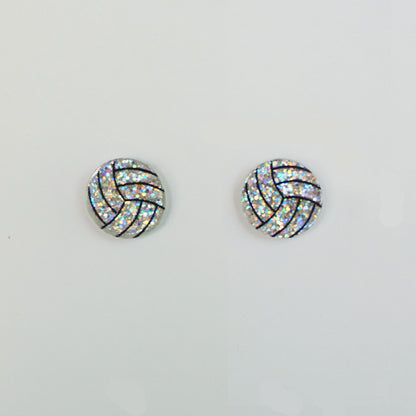 Acrylic Football Baseball Soccer Softball Volleyball Earrings - wallojewerly 