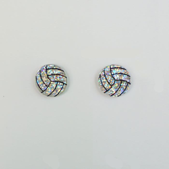 Acrylic Football Baseball Soccer Softball Volleyball Earrings - wallojewerly 