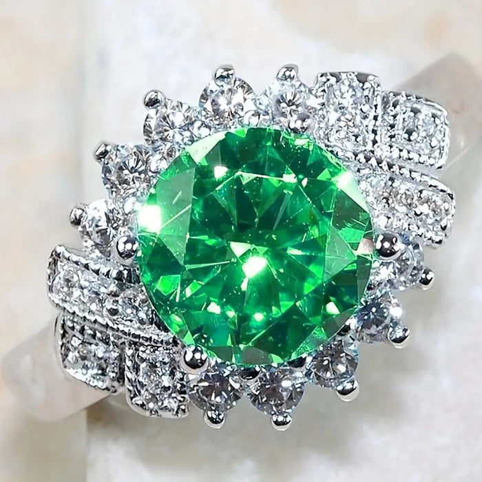 Light luxury exaggerated index finger ring round design wrapped ring
