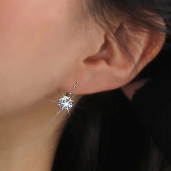 Inlaid zircon earrings wedding earrings fashionable high-end wedding earrings for women