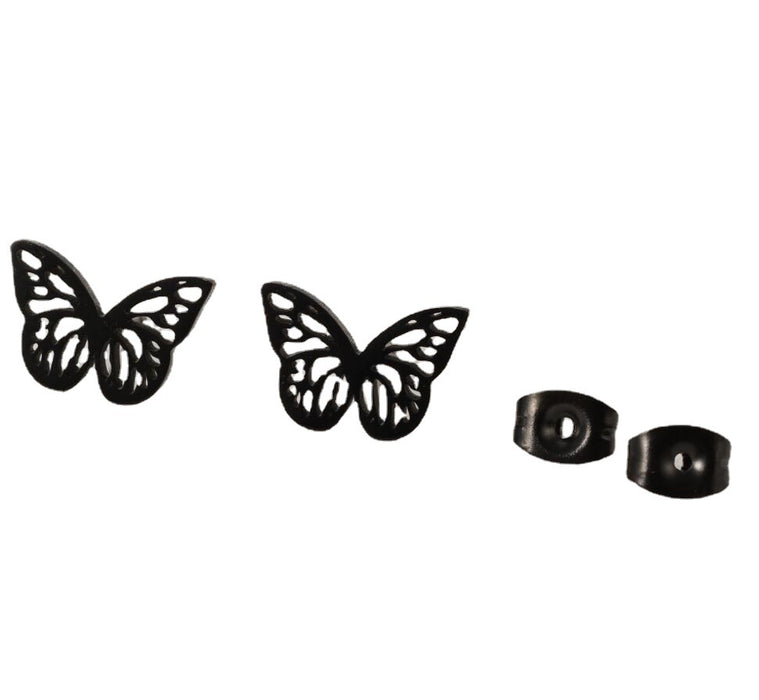 Butterfly Wing Stainless Steel Stud Earrings - Delicate and Elegant Jewelry for Any Occasion