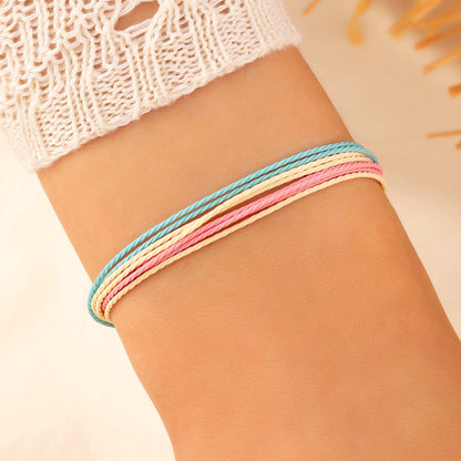 Adjustable Colorful Ethnic String Couple Bracelet - Simple Fashion Rope Bracelet