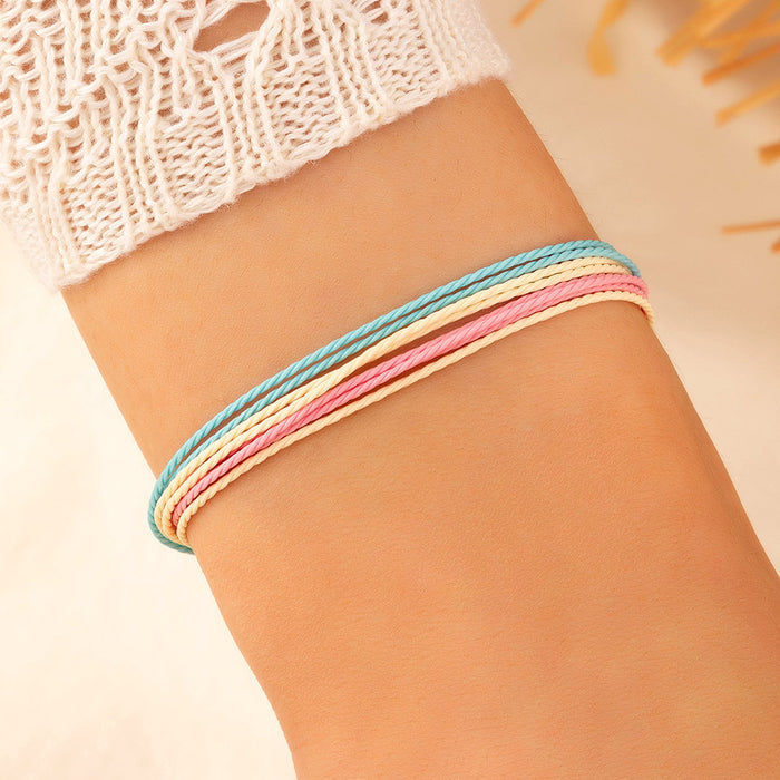 Adjustable Colorful Ethnic String Couple Bracelet - Simple Fashion Rope Bracelet