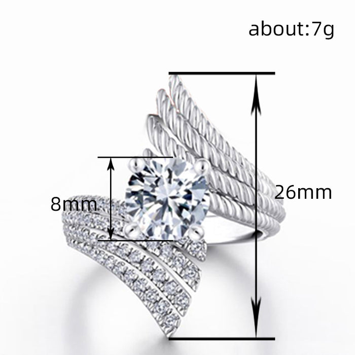 Angel Wings Ring Luxury Temperament All-match Ring