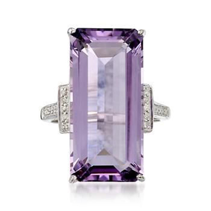 Purple Imitation Topaz Ring Fashion Women's Engagement Ring