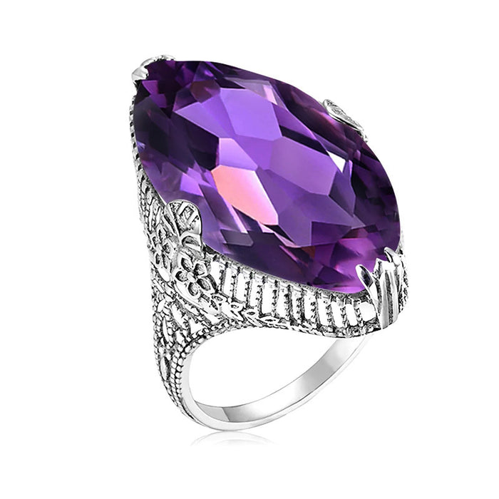 Anillo de ojo de caballo exagerado de alta gama, joyería de moda y popular a precio de ganga