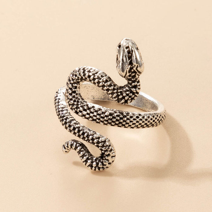 Gothic Snake Ring - Exaggerated Punk Animal Ring for Men and Women