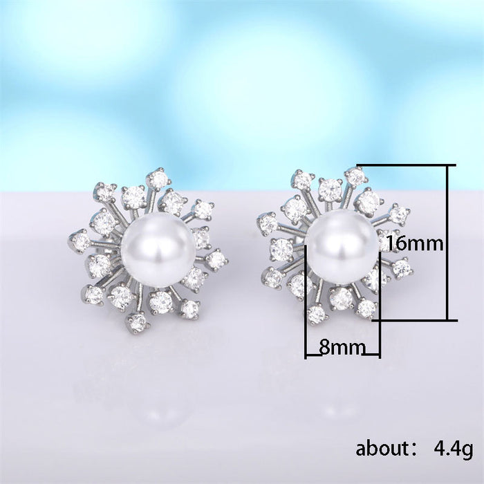 Leaf tassel earrings zircon earrings for women