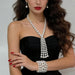 Wholesale glass pearl tassel necklace, bracelet, and earring sets - wallojewerly 
