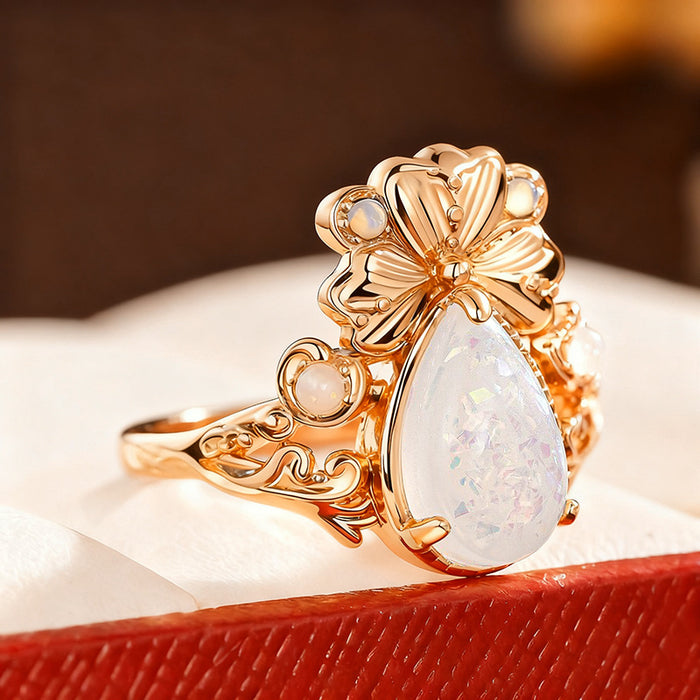 women's shamrock lucky clover ring