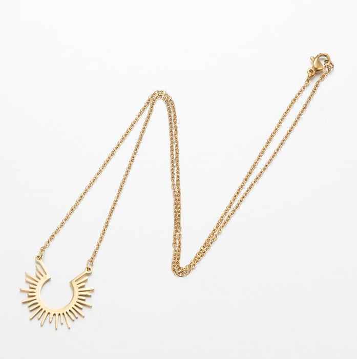 Ball head girl pendant necklace, 18K gold female ins clavicle chain high-end simple necklace