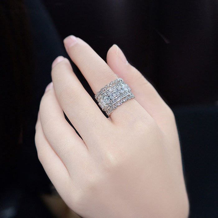 Starry Hollow Lace Ring Wide Lace Ring