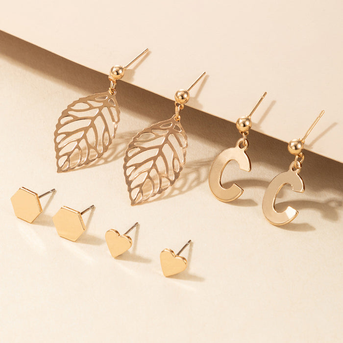 Five-pointed star earrings simple earrings