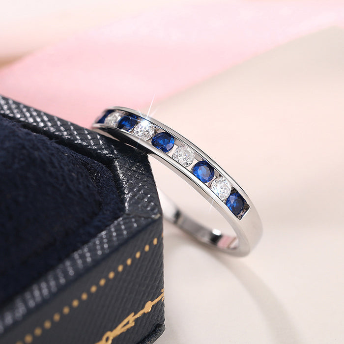 women's round zircon ring