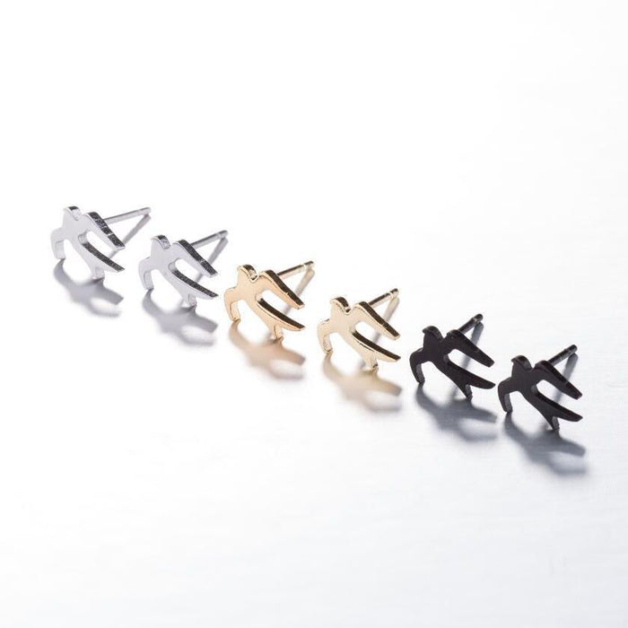 Bird Stainless Steel Stud Earrings - Simple and Stylish Animal Jewelry