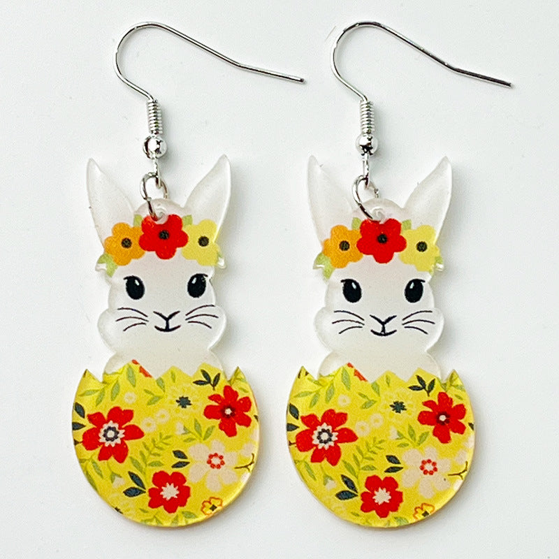 Acrylic Easter earrings - wallojewerly 