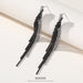 Vintage Long Tassel Earrings - S925 Silver Zircon Butterfly Dangle Earrings for Women - wallojewerly 