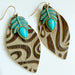 Creative Embossed Leather Earrings - High-Quality Vintage Earrings for Women - wallojewerly 