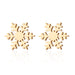 Vintage Snowflake Stainless Steel Stud Earrings - Winter-Themed Jewelry for a Chic Look - wallojewerly 