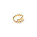 Wholesale non-fading stainless steel titanium steel gemstone diamond open rings - wallojewerly 