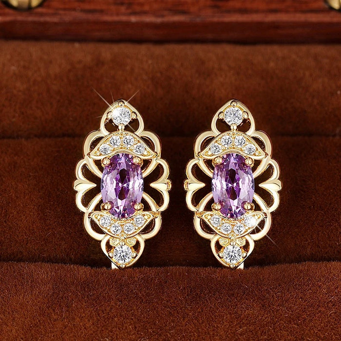 Hollow design ear clips high-end cross-border earrings