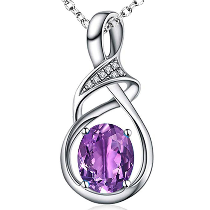 Geometric zirconium diamond pendant necklace couple jewelry