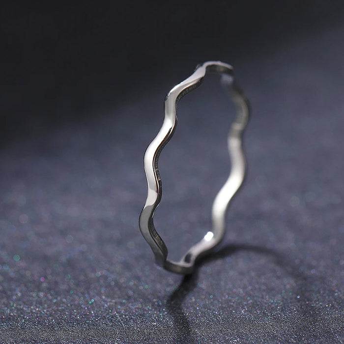 Metal electroplating simple plain ring for women