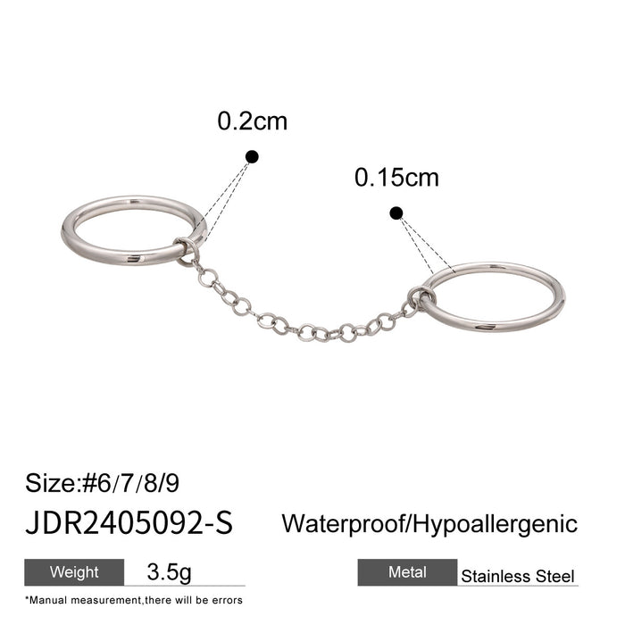 Stainless steel stacking ring titanium steel design