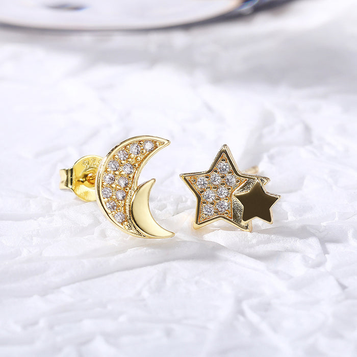 Star and moon earrings creative earrings for women