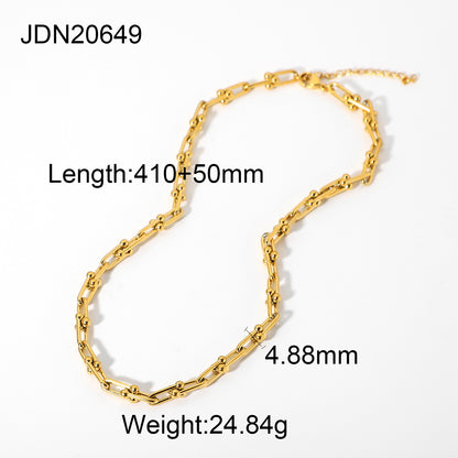 Gold-Plated Layered Necklace with Minimalist Design - Women's Fashion Choker