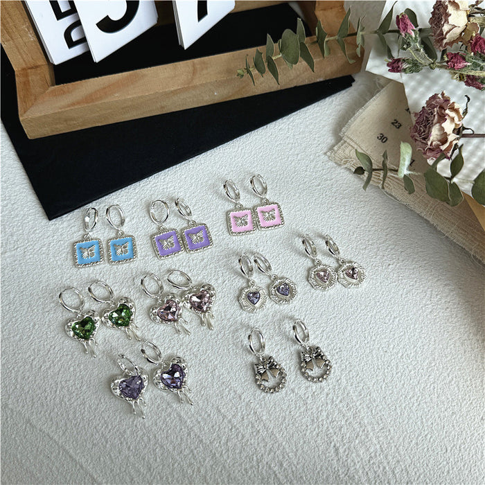 Sweet and cool hot girl earrings Korean style personality love tulip earrings