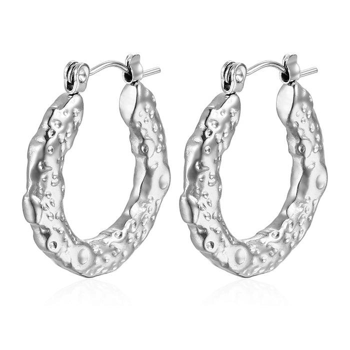 Pave colorful diamond stainless steel earrings design trend