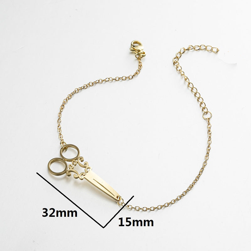 Scissor shape bracelet, European and American retro all-match ladies bracelet wholesale