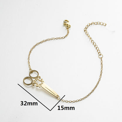 Scissor shape bracelet, European and American retro all-match ladies bracelet wholesale