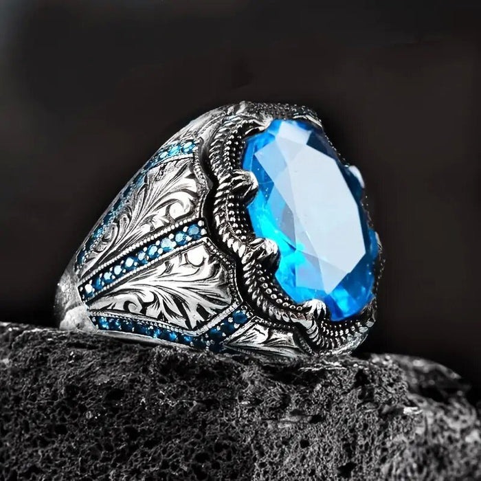 Retro pattern ring creative luxury women's accessories